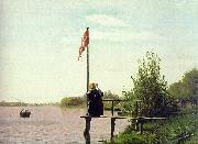 Christen Kobke View of Lake Sortedam oil painting